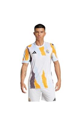 adidas Real Madrid Pre-Match Trainingsshirt 2024-2025 Wit Oranje Blauw