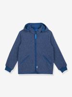 Gebreide fleece kinderjas TONTTU KNIT FINKID, zip-in binnenjas marineblauw - thumbnail