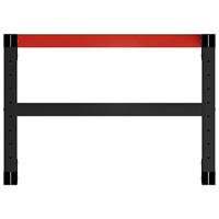 Werkbankframe 80x57x79 cm metaal zwart en rood - thumbnail