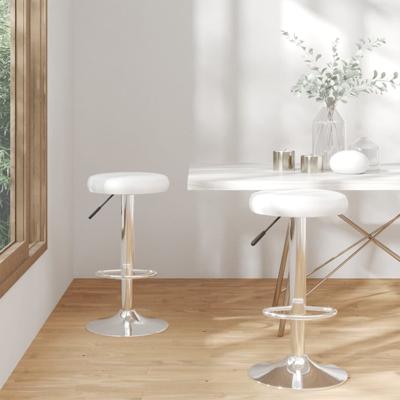 Barstoelen 2 st kunstleer wit Barstoelen 2 st kunstleer wit