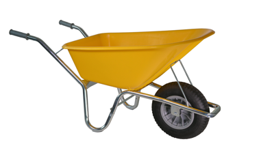 Little Jumbo Bouwkruiwagen HDPE geel 100 liter - 1251000875