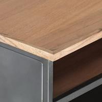 Salontafel 90x50x35 cm massief acaciahout grijs - thumbnail