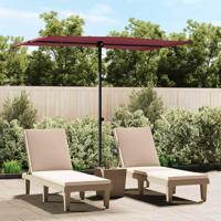 VidaXL Parasol met aluminium paal 2x1,5 m bordeauxrood - thumbnail