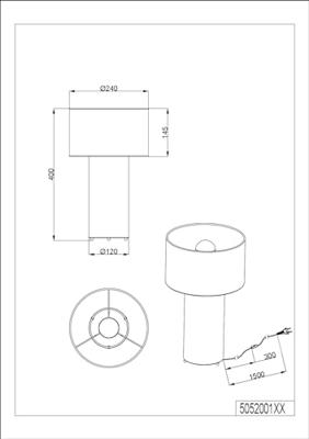Trio Design tafellampBale grijs - 505200177