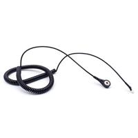 Quadrios ESD-aardingskabel 3.60 m Drukknop 4 mm, Ringkabelschoenaansluiting - thumbnail