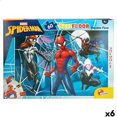 Kinderpuzzel Spider-Man Dubbelzijdig 60 Onderdelen 70 x 1,5 x 50 cm (6 Stuks) Kinderpuzzel Spider-Man Dubbelzijdig 60 Onderdelen 70 x 1,5 x 50 cm (6 Stuks)