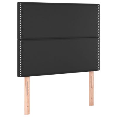 Boxspring met matras kunstleer zwart 180x200 cm