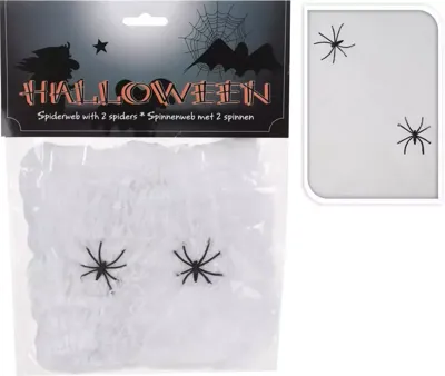 Halloween figuur spinnenweb wit