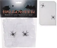 Halloween figuur spinnenweb wit - thumbnail