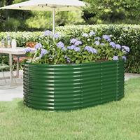 VidaXL Plantenbak 175x100x68 cm gegalvaniseerd staal groen - thumbnail