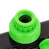 VidaXL Kraanadapter 4-wegs 19,5x6x11 cm abs & pp groen en zwart - thumbnail