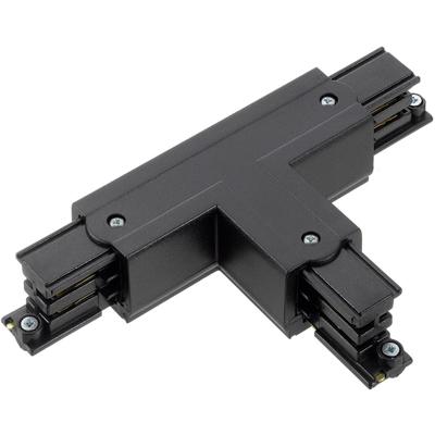 3 Fase Spanningsrail T Koppelstuk - Pragmi VYRO - Links Type 2 - Zwart