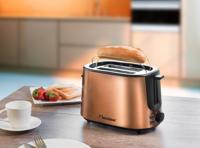 Bestron ATS1000CO broodrooster 2 snede(n) 1000 W Koper - thumbnail