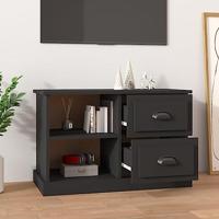 Tv-meubel 73x35,5x47,5 cm bewerkt hout zwart - thumbnail