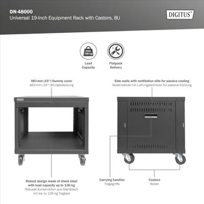Digitus DN-48000 19inch-rack (l x b x h) 507 x 460 x 420 mm