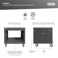 Digitus DN-48000 rack 8U Vrijstaande rek Zwart - thumbnail