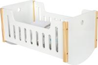 Knus Small foot - houten poppenbed wit little button - thumbnail
