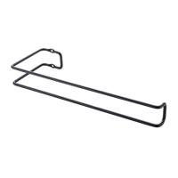 Metaltex keukenrolhouder hangend 30x3x10 cm zwart - thumbnail