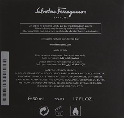 Ferragamo - S. Ferragamo F By Ferragamo Black 50 ml Eau de toilette Heren