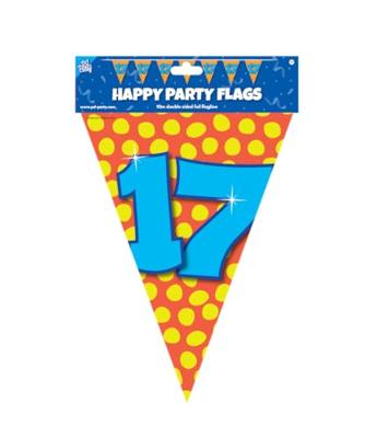 Happy Verjaardag Vlaggenlijn 17 Jaar (10m)