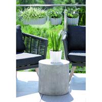 Prosperplast Plantenbak - kunststof - steengrijs - ophang - D29xH25cm - thumbnail