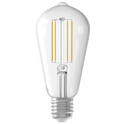 CALEX - LED Lamp - Smart LED ST64 - E27 Fitting - Dimbaar - 7W - Aanpasbare Kleur CCT - Transparant Helder