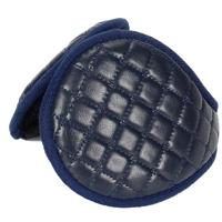 Winter opvouwbare verstelbaar dik warm pluche lederen earmuffs voor mannen (Dark Navy) - thumbnail