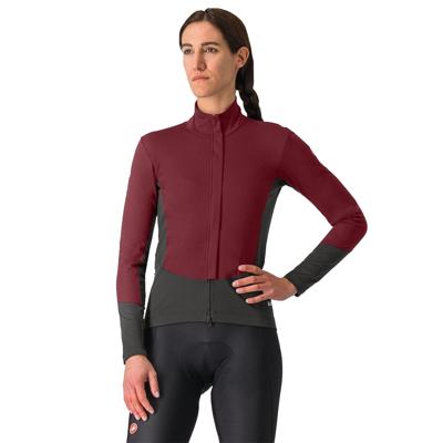 Castelli Perfetto air lange mouw fietsjack deep bordeaux/dark gray dames L Castelli Perfetto air lange mouw fietsjack deep bordeaux/dark gray dames L