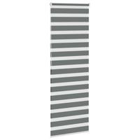 Zebra rolgordijn 85x200 cm stofbreedte 80,9 cm donkergrijs - thumbnail