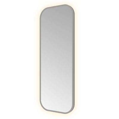 Spiegel Hotbath &MORE 80x30 cm LED-Verlichting Rechthoek Afgerond Geborsteld Gunmetal