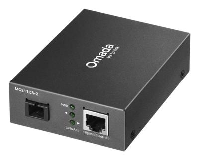 TP-Link Omada MC211CS-2 netwerk media converter 1000 Mbit/s 1310 nm Single-mode Zwart