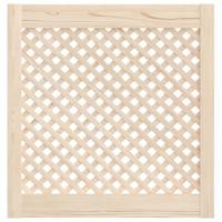 VidaXL Kastdeuren met latwerk 2 st 59,5x61,5 cm massief grenenhout - thumbnail