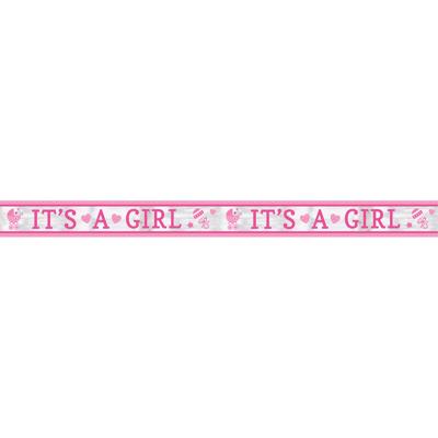 Amscan Folie banner it s a girl 7,62 m | 36 stuks