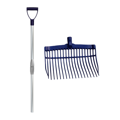 Mestvork kunststof blue met alu. steel in a box