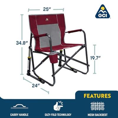 GCI Freestyle Rocker™ Campingstoel met schommelfunctie (zwart) - thumbnail
