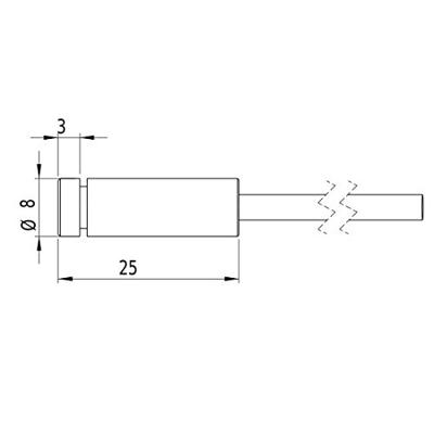 Picotronic Lasermodule Punt Rood 1 mW DC650-1-3(8x25)-C500