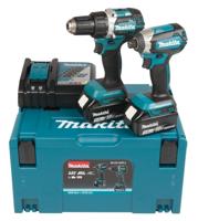 Makita dlx2189tj 18v 5.0ah combiset accuboormachine ddf484 en slagschroevendraaier dtd153 - thumbnail