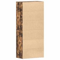 Schoenenkast Gerookt Eikenhout 80x39x180 cm Geengineerd Hout - thumbnail