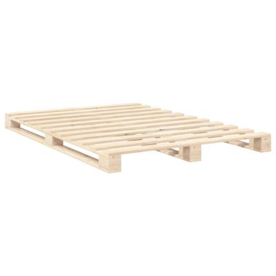 Bedframe met hoofdbord massief grenenhout 100x200 cm