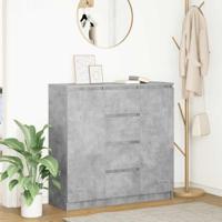 Dressoir met lades 100,5x35x98,5 cm spaanplaat betongrijs - thumbnail