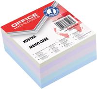 OFFICE products memokubus, gelijmd, 8,5 x 8,5 x 4 cm, geassorteerde pastelkleuren - thumbnail