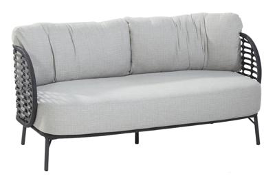 Fabrice loungebank 2,5-zits antraciet B 158 x 82 x H 82 cm 4SO - 4so