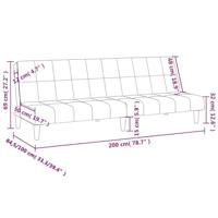 Slaapbank 2-zits stof zwart - thumbnail