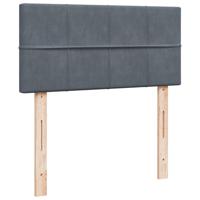 Boxspring met matras fluweel donkergrijs 90x200 cm - thumbnail