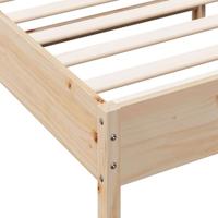 Bedframe met hoofdbord massief grenenhout 120x190 cm - thumbnail