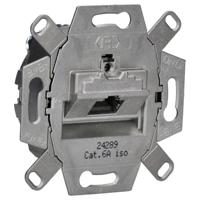 Netwerkaansluiting cat6A 1 x 8 polig RJ45 met inzetplaat Gira E2 zwart - thumbnail
