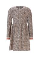 NoNo winter velvet jersey jurk meisjes - wit - Maxim - rib, AOP - thumbnail