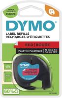 Dymo LetraTAG tape 12 mm, plastic rood - thumbnail