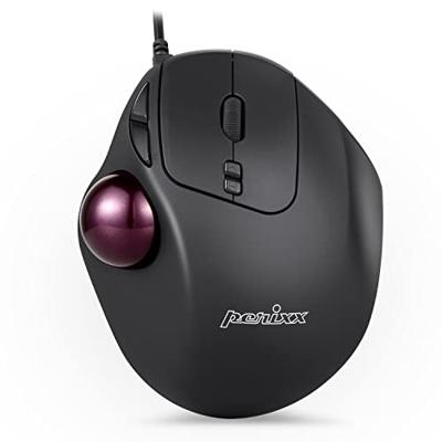 Perixx PERIMICE-517 D Trackball USB Laser Zwart 7 Toetsen 400 dpi, 1000 dpi Ergonomisch, Geïntegreerde trackball Perixx PERIMICE-517 D Trackball USB Laser Zwart 7 Toetsen 400 dpi, 1000 dpi Ergonomisch, Geïntegreerde trackball
