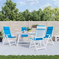 VidaXL Stoelkussens 4 st hoge rug oxford stof lichtblauw - thumbnail